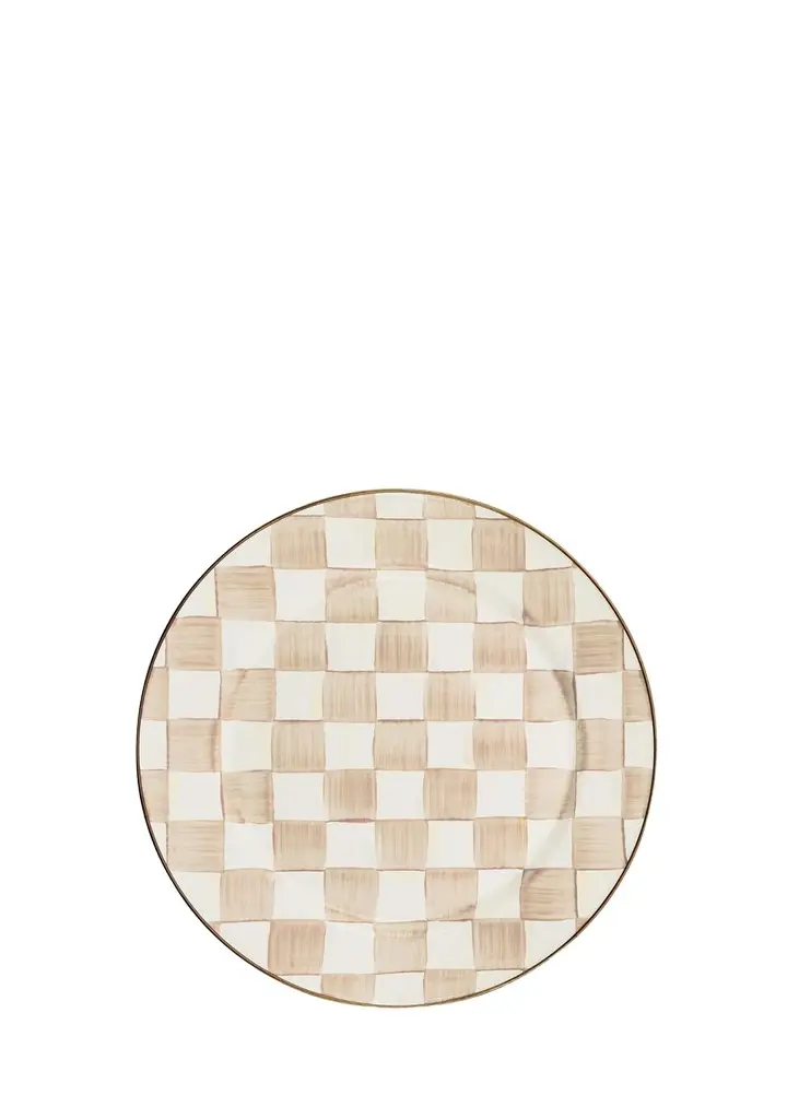 MacKenzie-Childs Mocha Check Charger Plate | Image 1 MacKenzie-Childs Mocha Check Charger Plate | Image 1