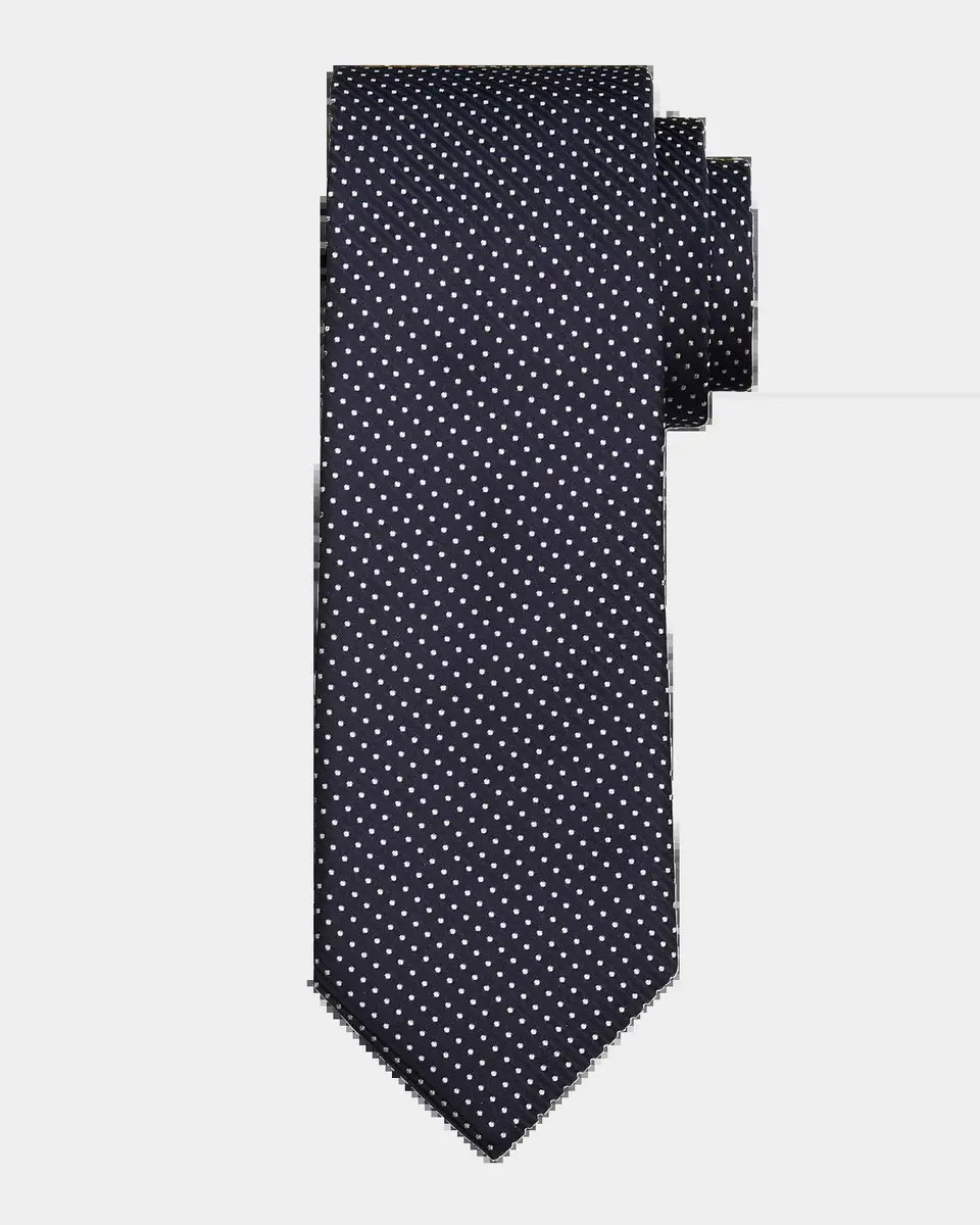 Canali Men's Silk Polka Dot Woven Tie | Thumbnail 2 Canali Men's Silk Polka Dot Woven Tie | Thumbnail 2