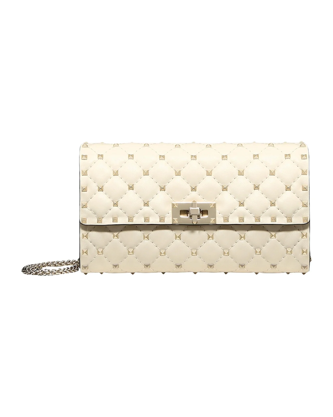 Quilted Rockstud Leather Shoulder Bag Quilted Rockstud Leather Shoulder Bag