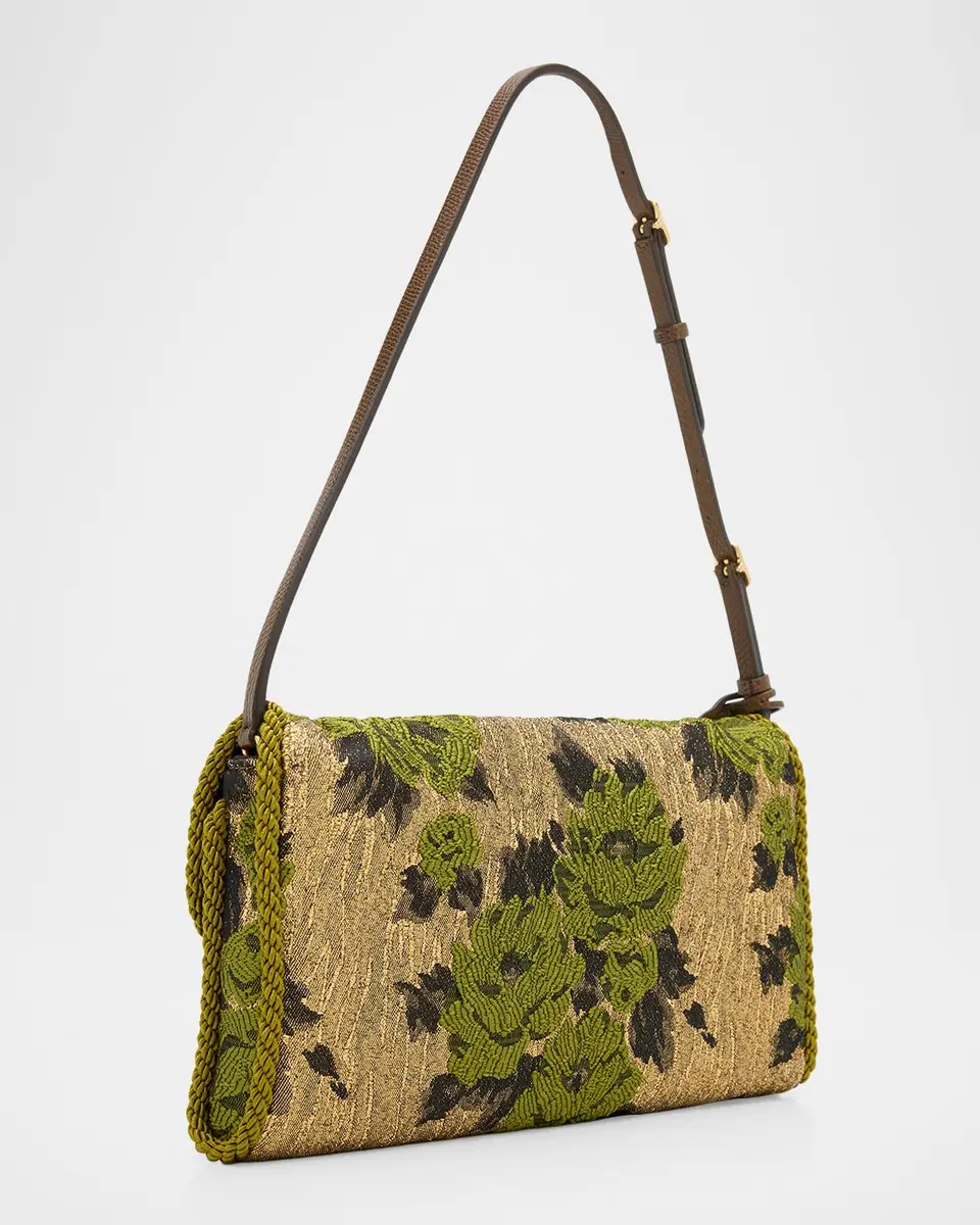 Valentino Garavani Logo Floral Shoulder Bag | Thumbnail 2 Valentino Garavani Logo Floral Shoulder Bag | Thumbnail 2