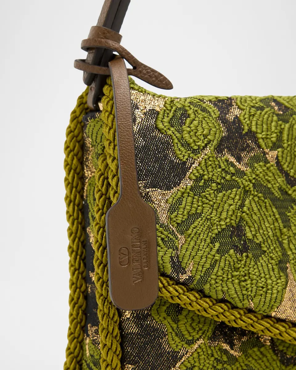 Valentino Garavani Logo Floral Shoulder Bag | Thumbnail 4 Valentino Garavani Logo Floral Shoulder Bag | Thumbnail 4