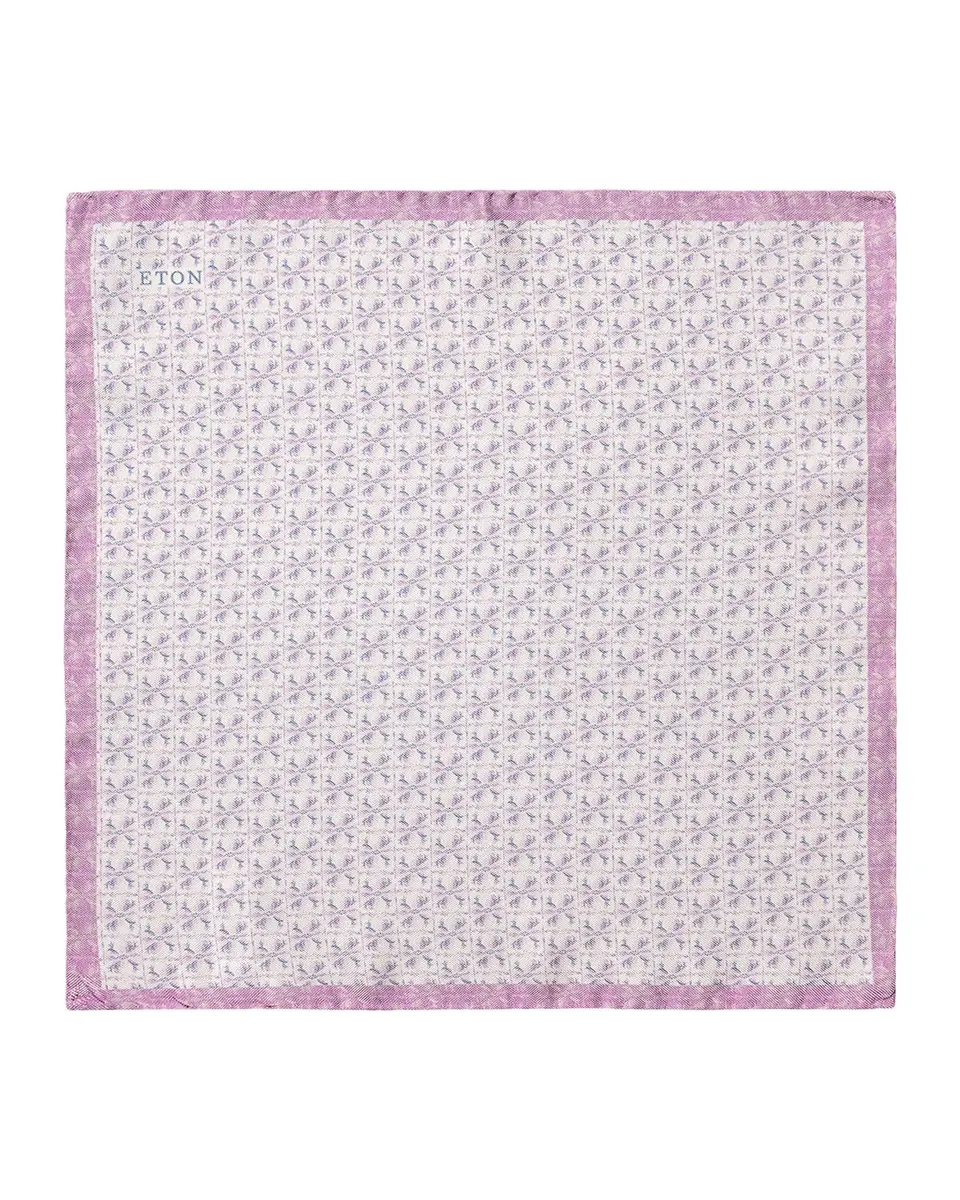 Eton Men's Floral Panama Silk Pocket Square | Thumbnail 3 Eton Men's Floral Panama Silk Pocket Square | Thumbnail 3