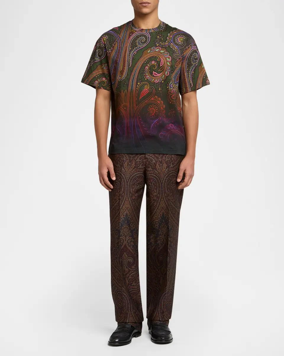 Etro Men's Soho Crewneck T-Shirt | Thumbnail 2 Etro Men's Soho Crewneck T-Shirt | Thumbnail 2