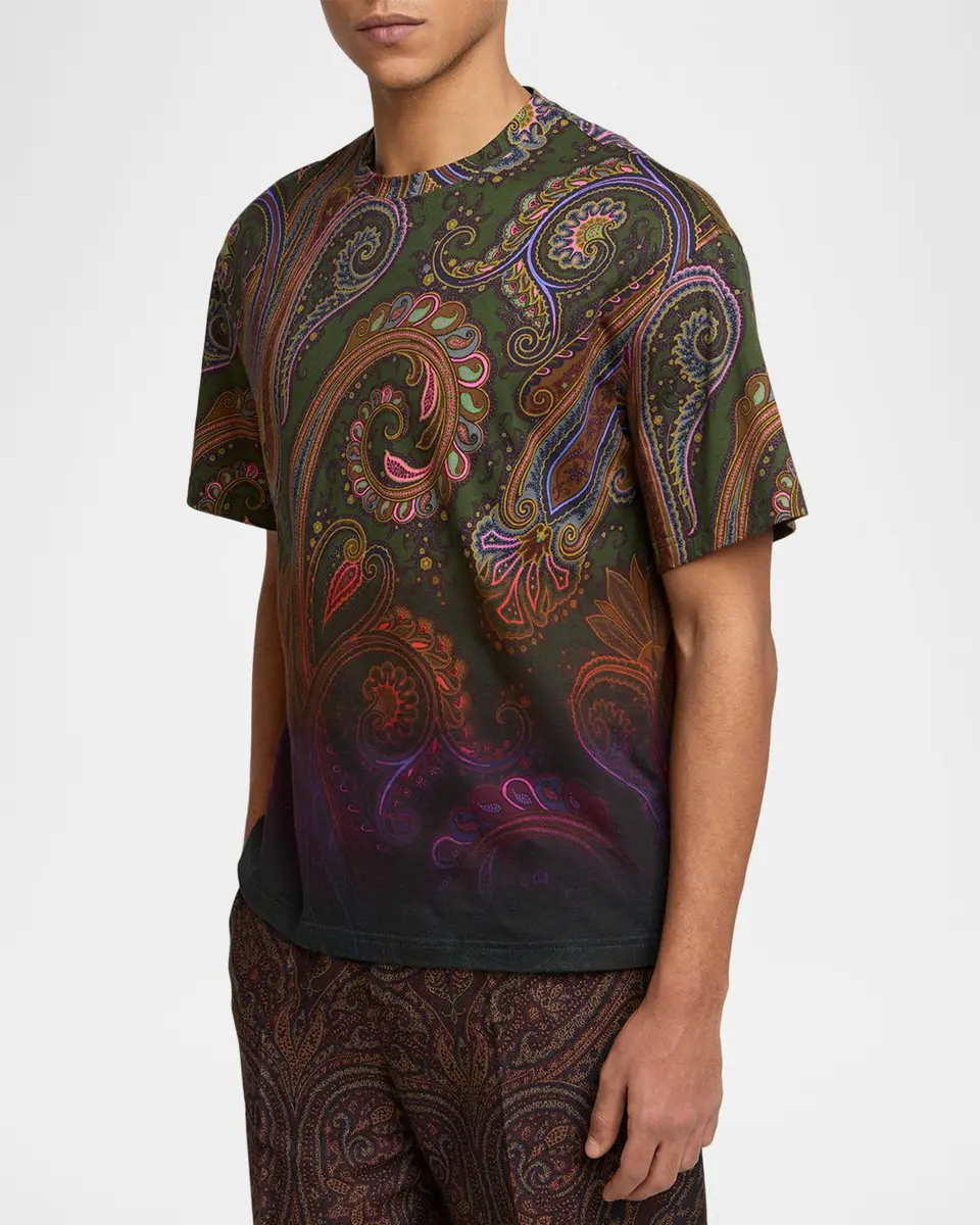 Etro Men's Soho Crewneck T-Shirt | Thumbnail 4 Etro Men's Soho Crewneck T-Shirt | Thumbnail 4
