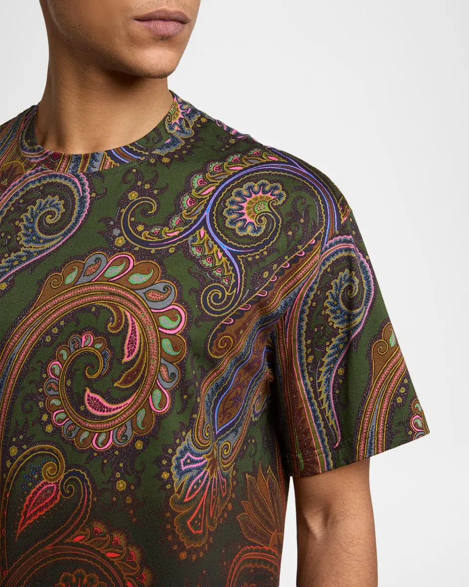 Etro Men's Soho Crewneck T-Shirt | Thumbnail 5 Etro Men's Soho Crewneck T-Shirt | Thumbnail 5