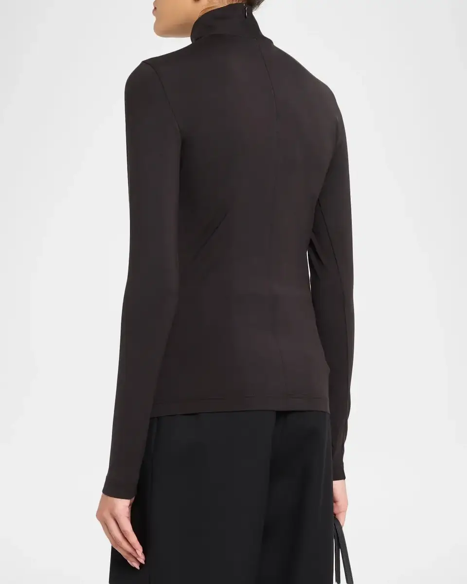 Akris punto Mock Neck Long-Sleeve Jersey Top | Thumbnail 3 Akris punto Mock Neck Long-Sleeve Jersey Top | Thumbnail 3