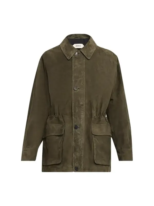 ARMA Maeve Drawstring Lambskin Suede Jacket