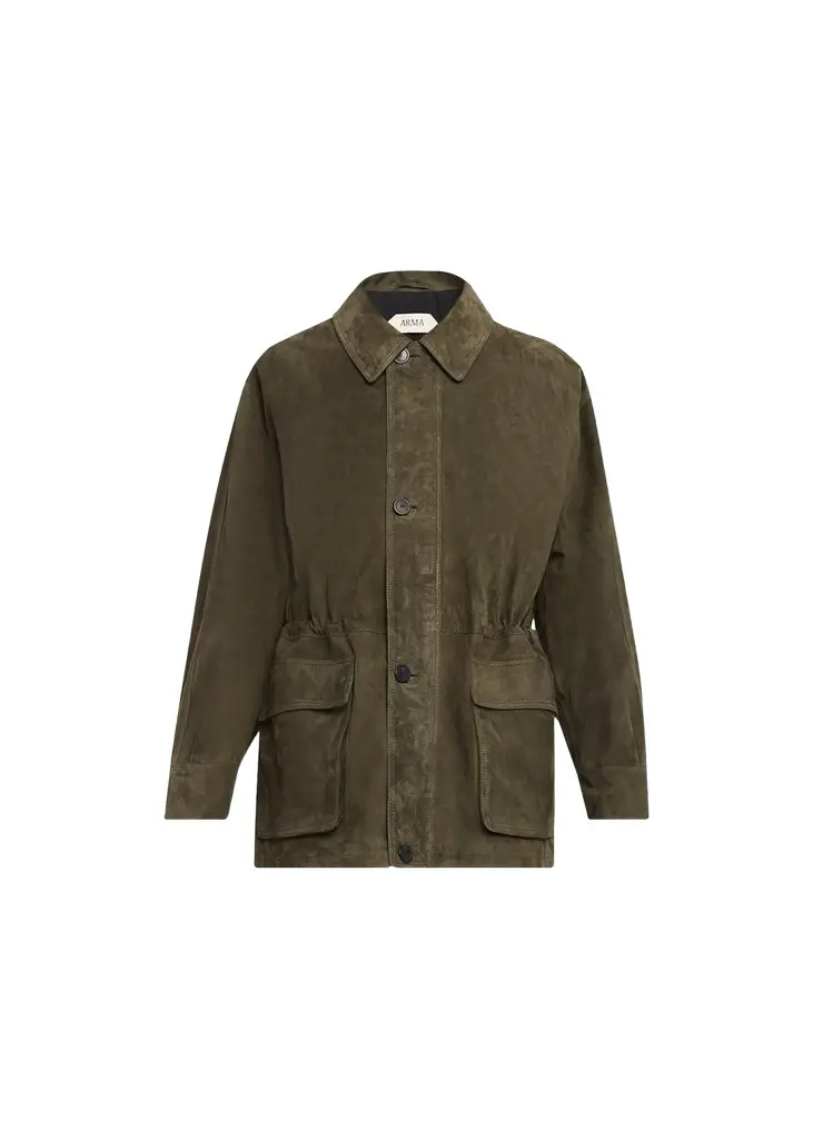 Arma Maeve Drawstring Lambskin Suede Jacket | Image 1 Arma Maeve Drawstring Lambskin Suede Jacket | Image 1