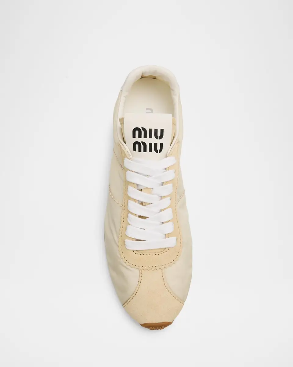 Miu Miu Low-Top Nylon & Suede Sneakers | Thumbnail 5 Miu Miu Low-Top Nylon & Suede Sneakers | Thumbnail 5