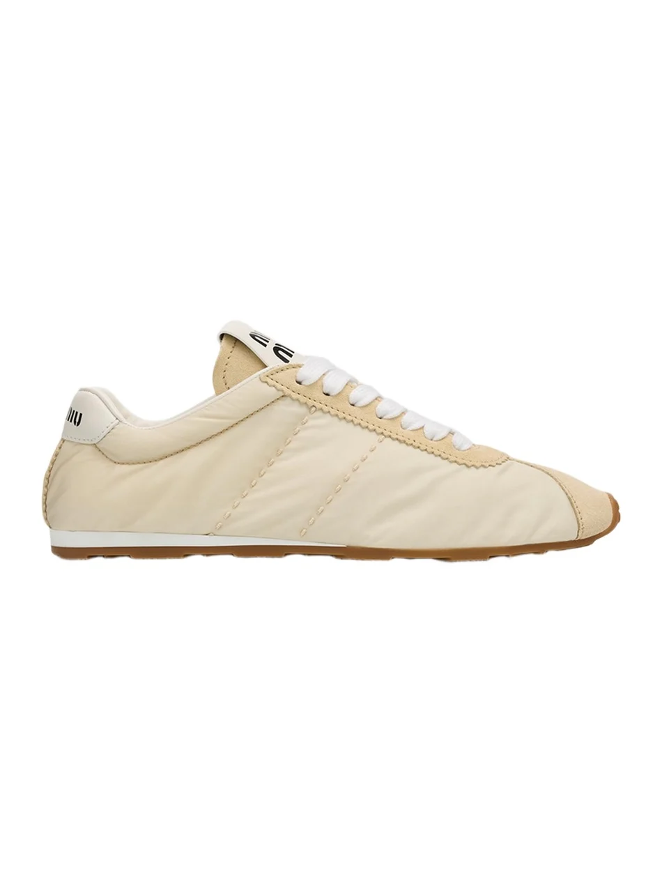 Low-Top Nylon & Suede Sneakers