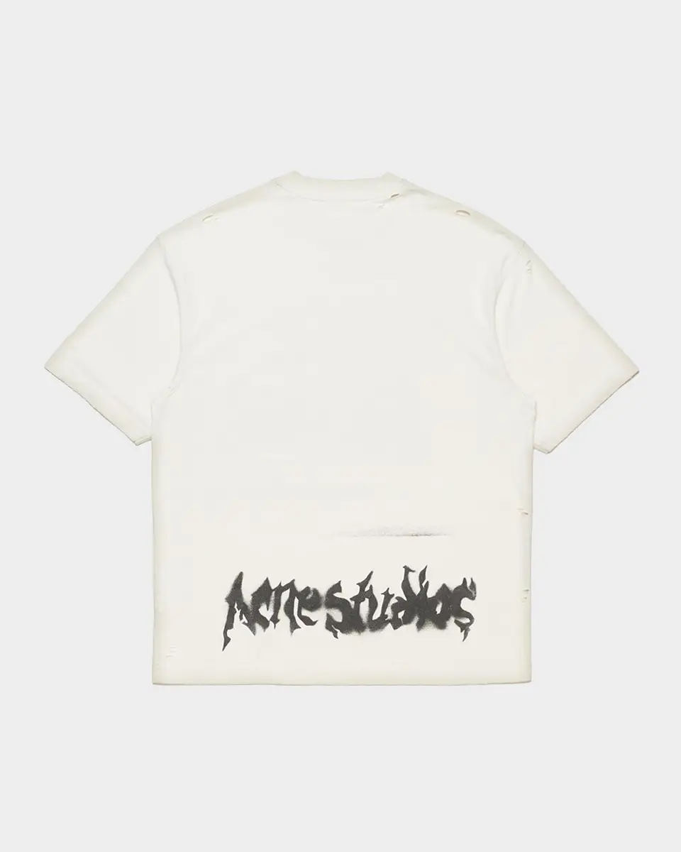 Acne Studios Men's Spray Paint Logo Boxy Fit T-Shirt | Thumbnail 3 Acne Studios Men's Spray Paint Logo Boxy Fit T-Shirt | Thumbnail 3