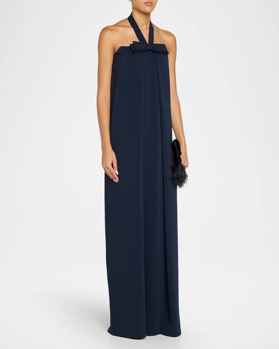 Atelier Prabal Gurung Bow-Detail Halter Gown | Thumbnail 4 Atelier Prabal Gurung Bow-Detail Halter Gown | Thumbnail 4