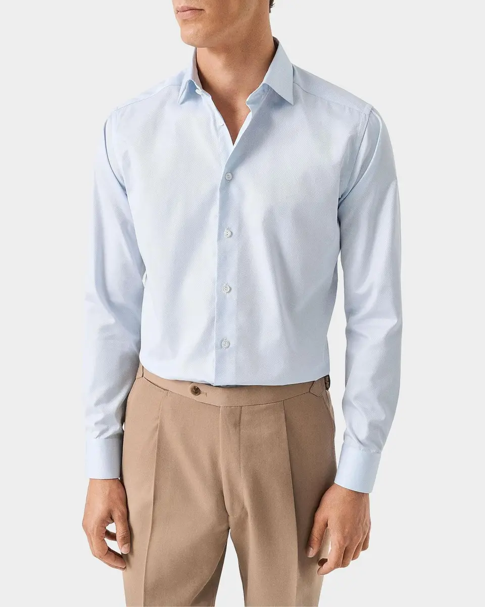 Eton Men's Contemporary-Fit Textured Elevated Piqué Shirt | Thumbnail 4 Eton Men's Contemporary-Fit Textured Elevated Piqué Shirt | Thumbnail 4
