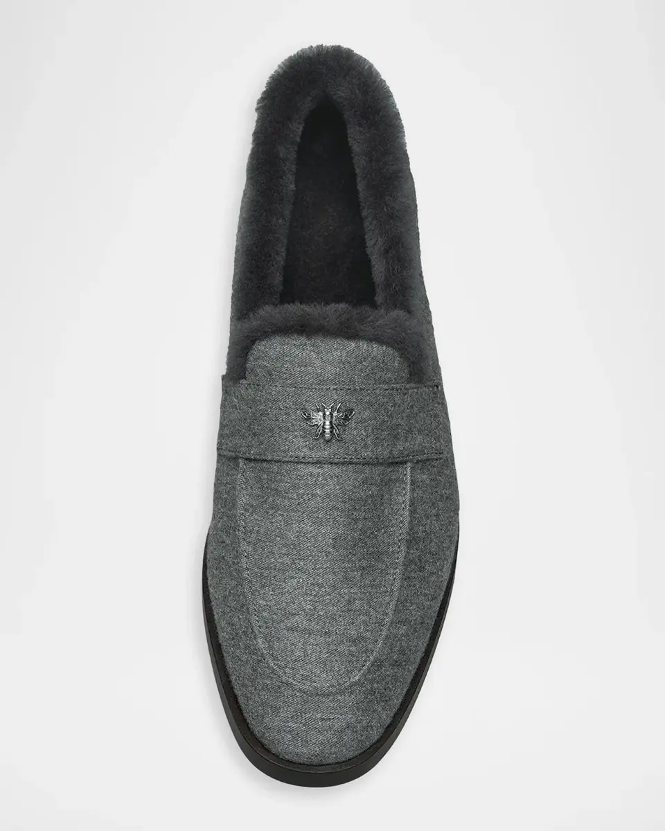 Bougeotte Aspen Flannel Shearling-Lined Loafers | Thumbnail 3 Bougeotte Aspen Flannel Shearling-Lined Loafers | Thumbnail 3