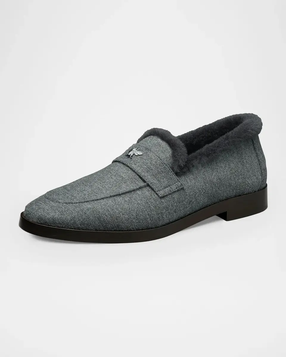 Bougeotte Aspen Flannel Shearling-Lined Loafers | Thumbnail 5 Bougeotte Aspen Flannel Shearling-Lined Loafers | Thumbnail 5