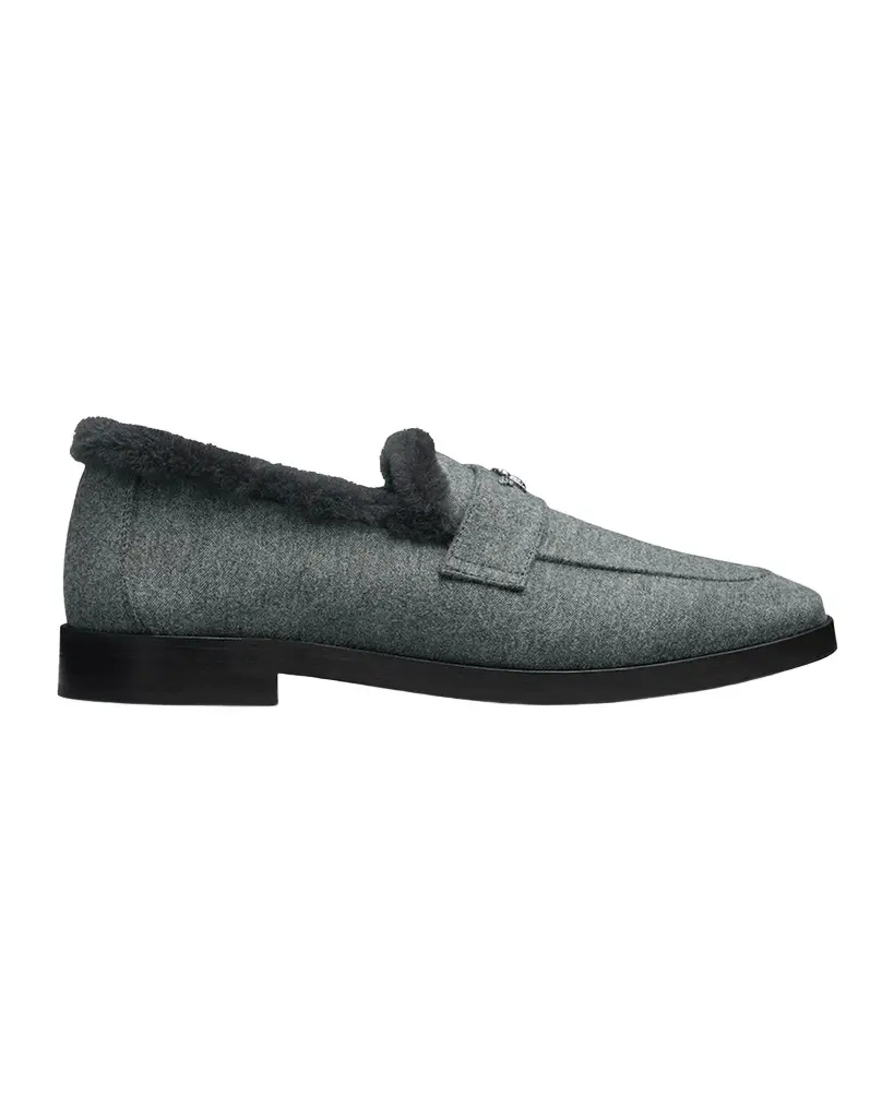 Bougeotte Aspen Flannel Shearling-Lined Loafers | Image 1 Bougeotte Aspen Flannel Shearling-Lined Loafers | Image 1