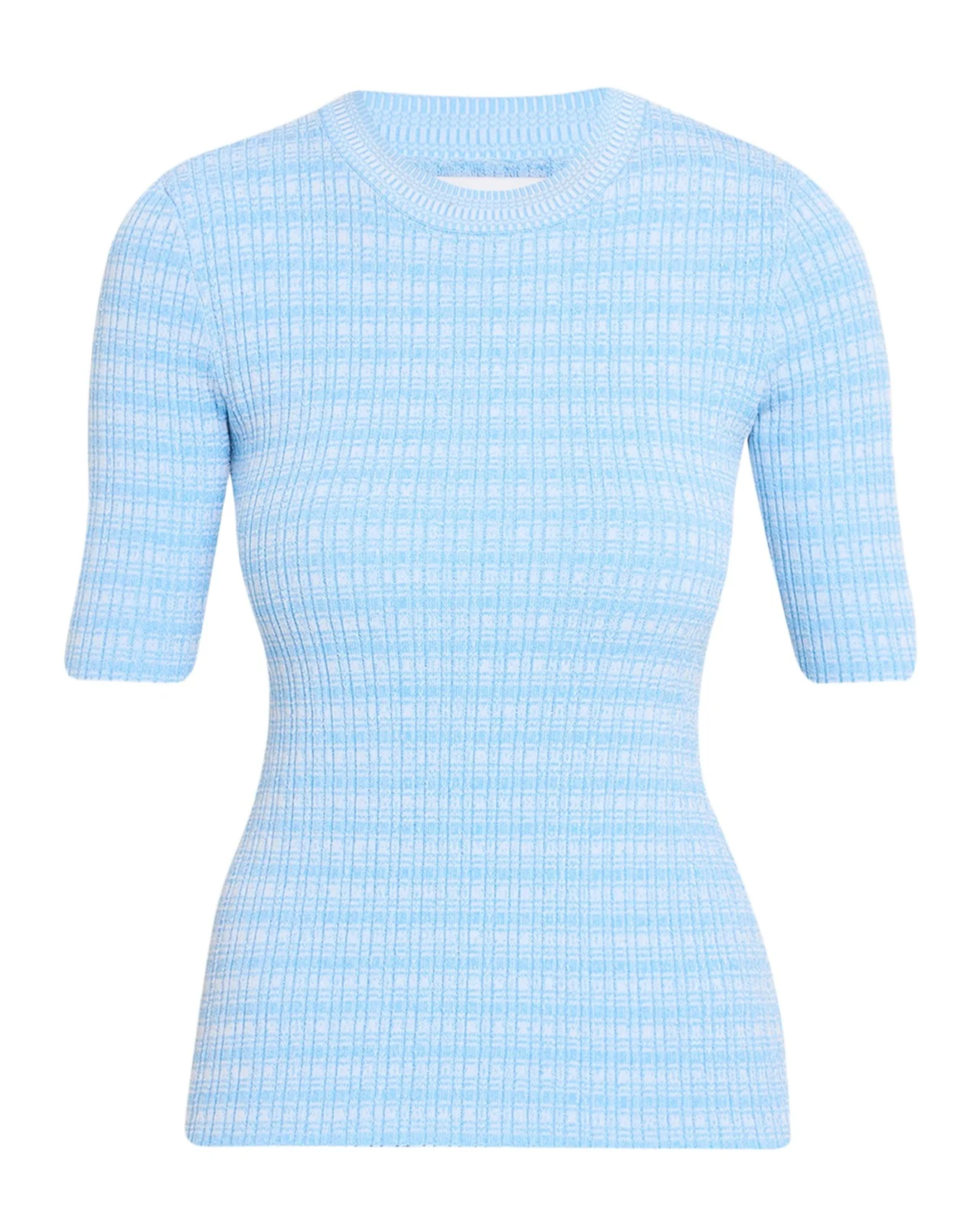 Crewneck Fitted Striped Top Crewneck Fitted Striped Top