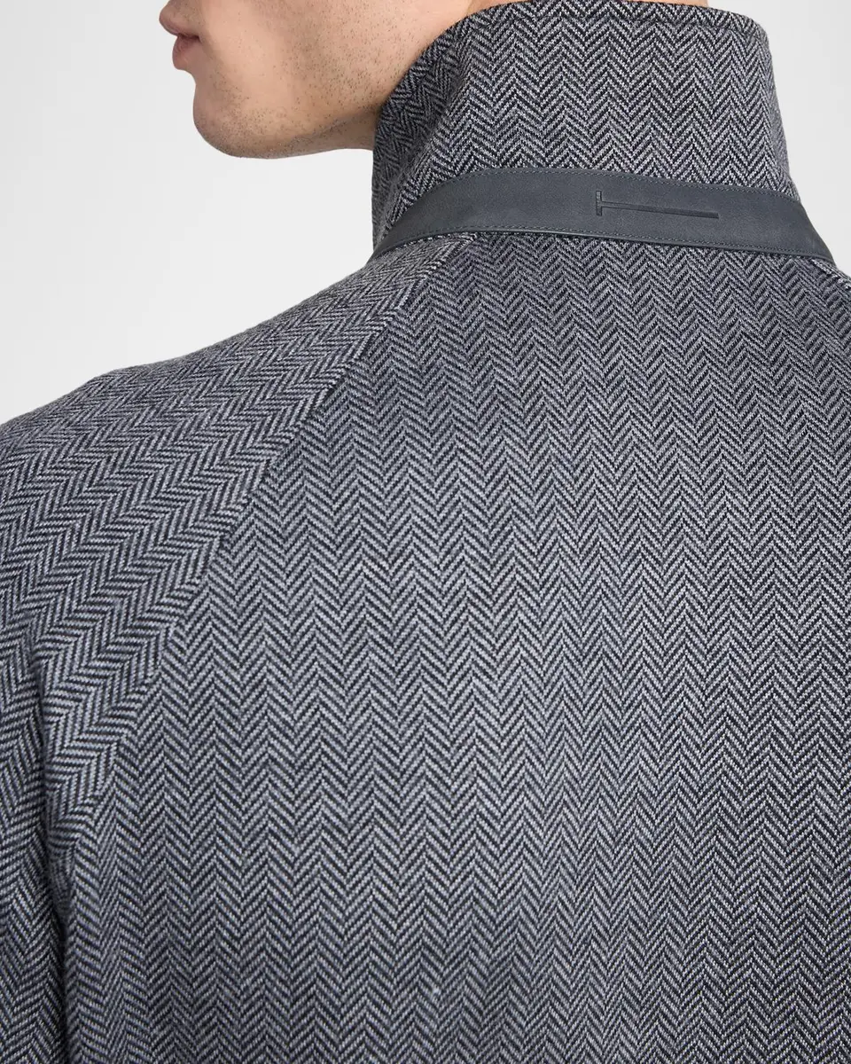 Tom Ford Men's Herringbone Full-Zip Jacket | Thumbnail 5 Tom Ford Men's Herringbone Full-Zip Jacket | Thumbnail 5