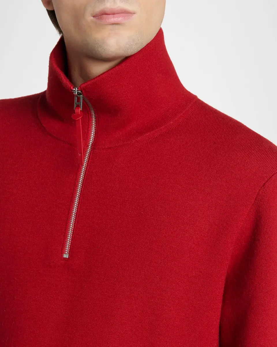 Tom Ford Men's Double-Face Half-Zip Sweater | Thumbnail 5 Tom Ford Men's Double-Face Half-Zip Sweater | Thumbnail 5