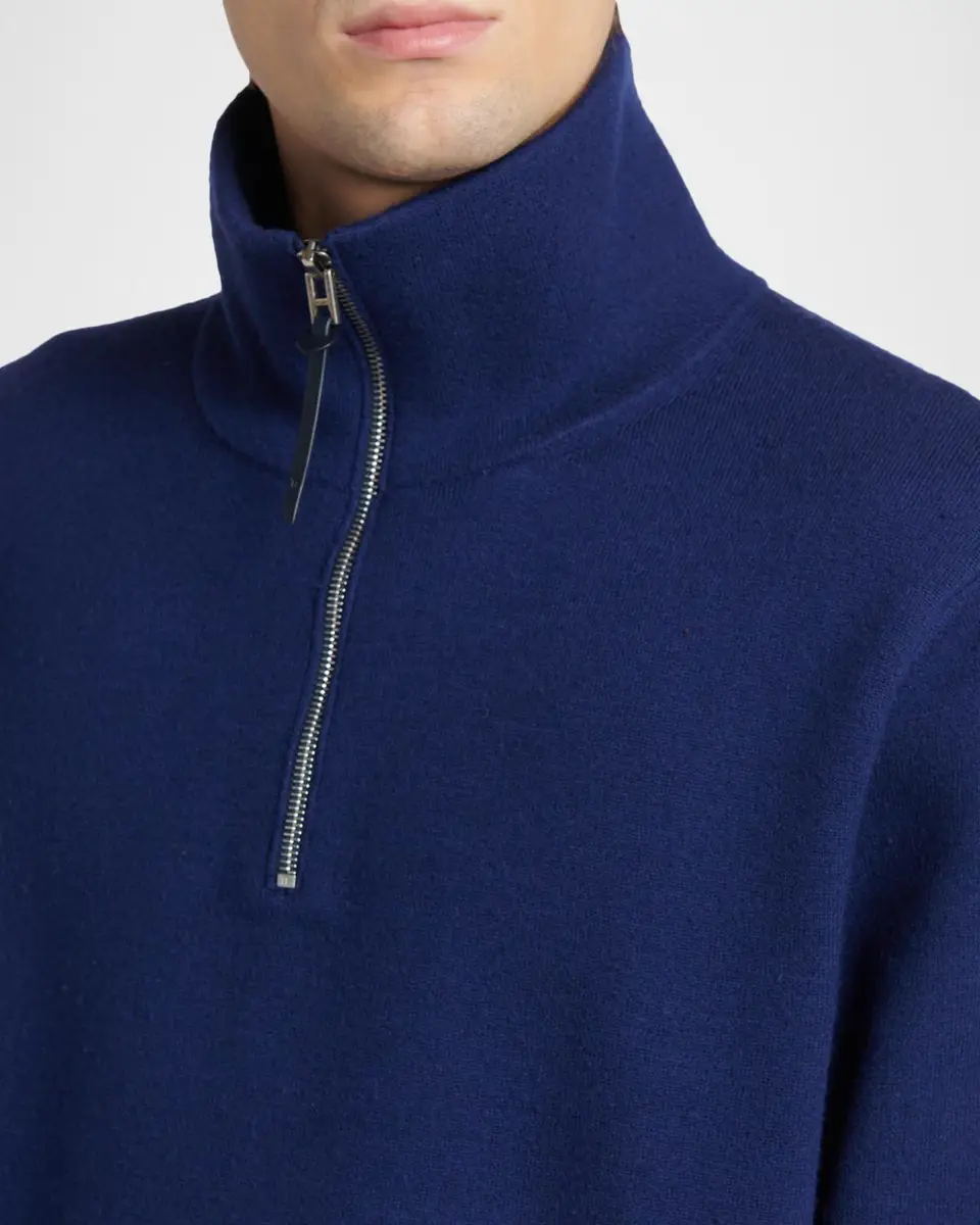 Tom Ford Men's Double-Face Half-Zip Sweater | Thumbnail 4 Tom Ford Men's Double-Face Half-Zip Sweater | Thumbnail 4