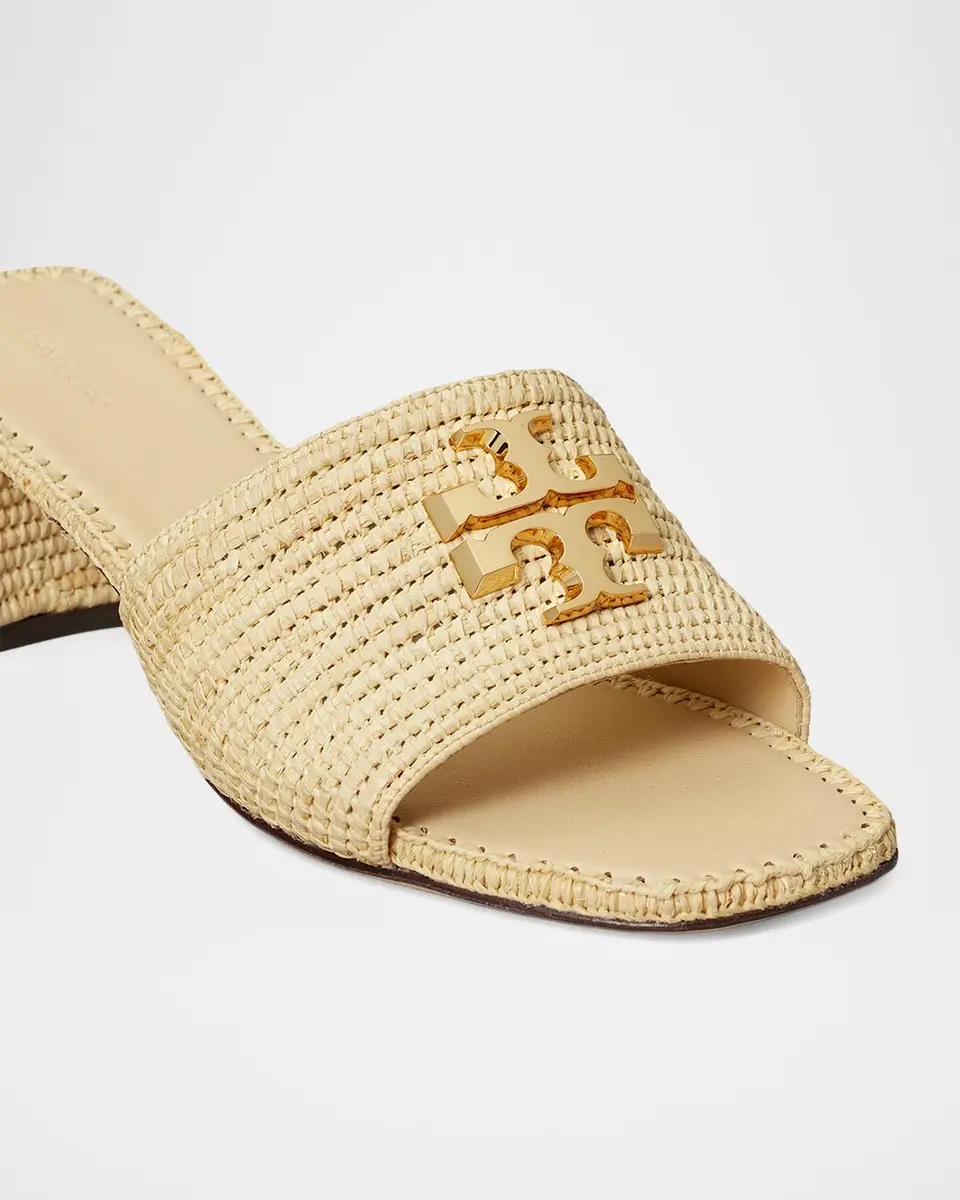 Tory Burch 55mm Eleanor Medallion Raffia Slide Sandals | Thumbnail 3 Tory Burch 55mm Eleanor Medallion Raffia Slide Sandals | Thumbnail 3