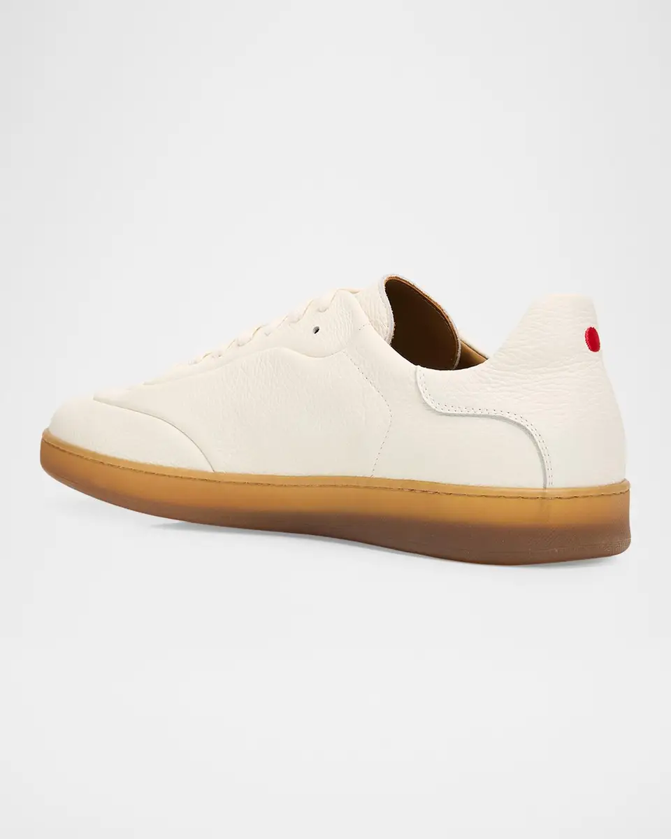 Kiton Men's Deerskin T-Toe Low-Top Sneakers | Thumbnail 2