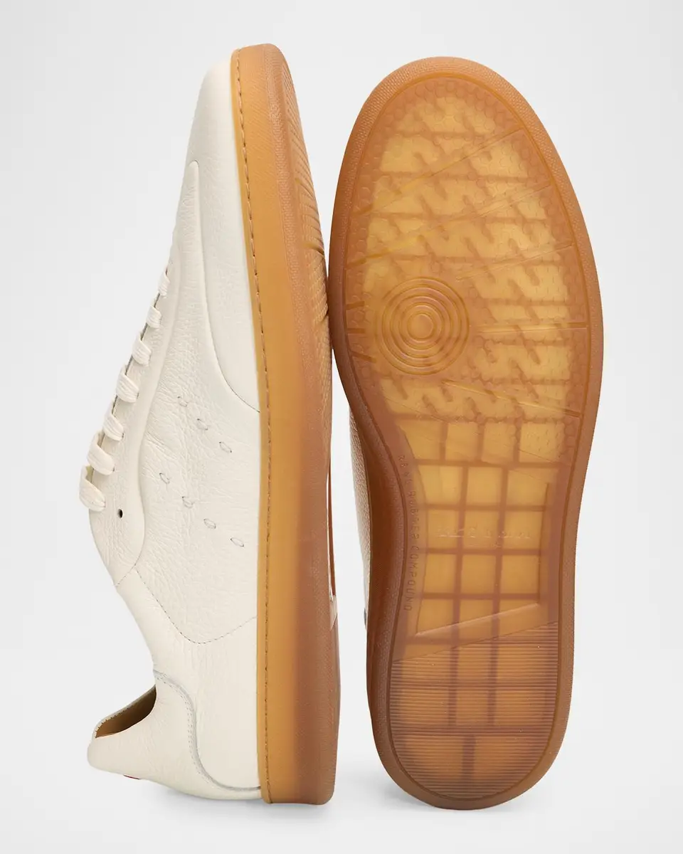 Kiton Men's Deerskin T-Toe Low-Top Sneakers | Thumbnail 4