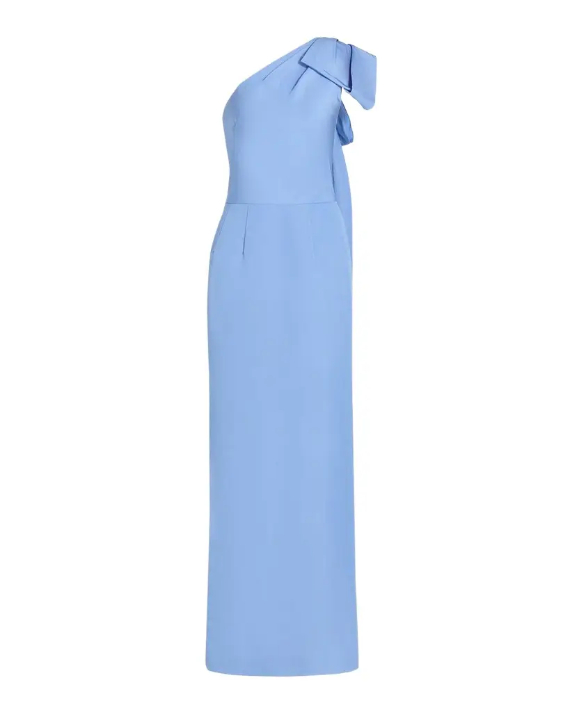 Oscar de la Renta One-Shoulder Bow Column Gown | Image 1 Oscar de la Renta One-Shoulder Bow Column Gown | Image 1