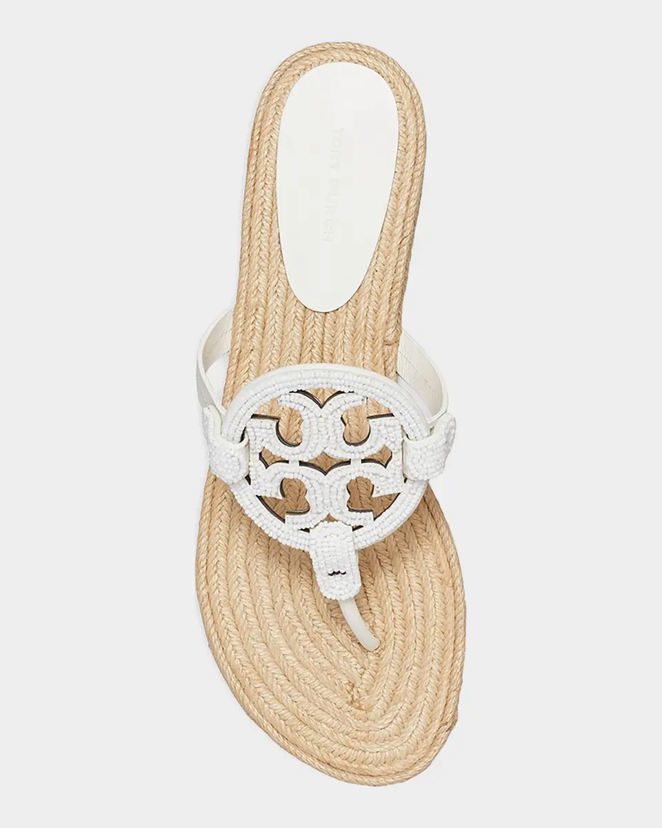 Tory Burch Miller Beaded Espadrille Thong Sandals | Thumbnail 2