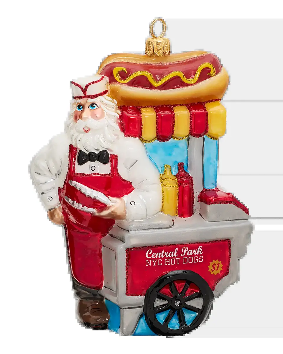 Joy To The World Collectibles Central Park Hot Dog Vendor 3D Christmas Ornament | Thumbnail 2 Joy To The World Collectibles Central Park Hot Dog Vendor 3D Christmas Ornament | Thumbnail 2