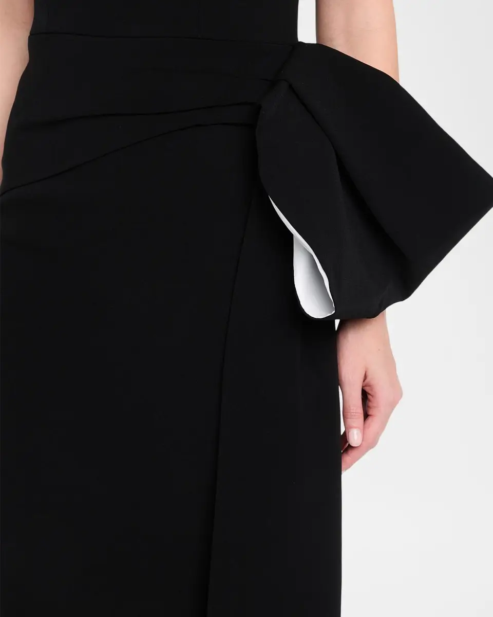 Roland Mouret Moon Strapless Draped Bow Midi Dress | Thumbnail 5 Roland Mouret Moon Strapless Draped Bow Midi Dress | Thumbnail 5