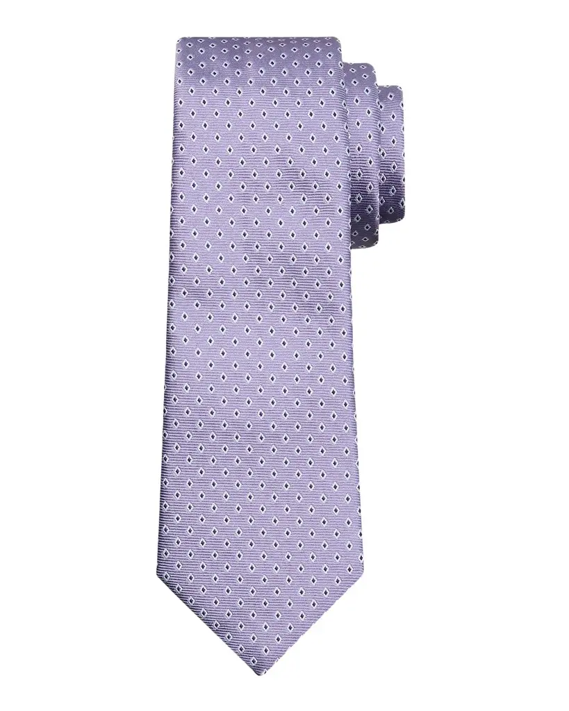 Emporio Armani Men's Diamond Jacquard Silk Tie | Image 1 Emporio Armani Men's Diamond Jacquard Silk Tie | Image 1