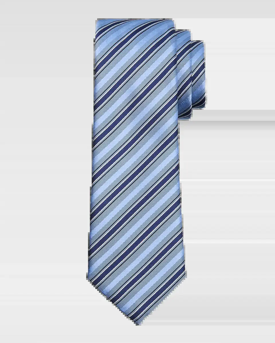 Emporio Armani Men's Multi-Stripe Silk Tie | Thumbnail 2