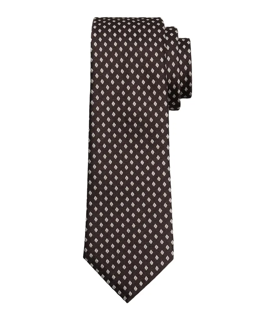Emporio Armani Men's Diamond Jacquard Silk Tie | Image 1 Emporio Armani Men's Diamond Jacquard Silk Tie | Image 1