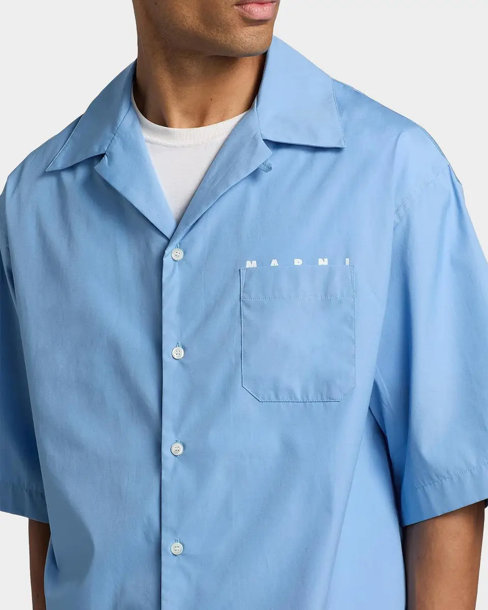 Marni Men's Cotton Poplin Bowling Shirt | Thumbnail 5 Marni Men's Cotton Poplin Bowling Shirt | Thumbnail 5