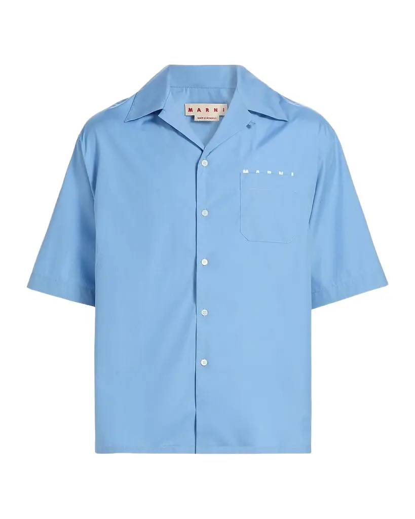 Marni Men's Cotton Poplin Bowling Shirt | Image 1 Marni Men's Cotton Poplin Bowling Shirt | Image 1