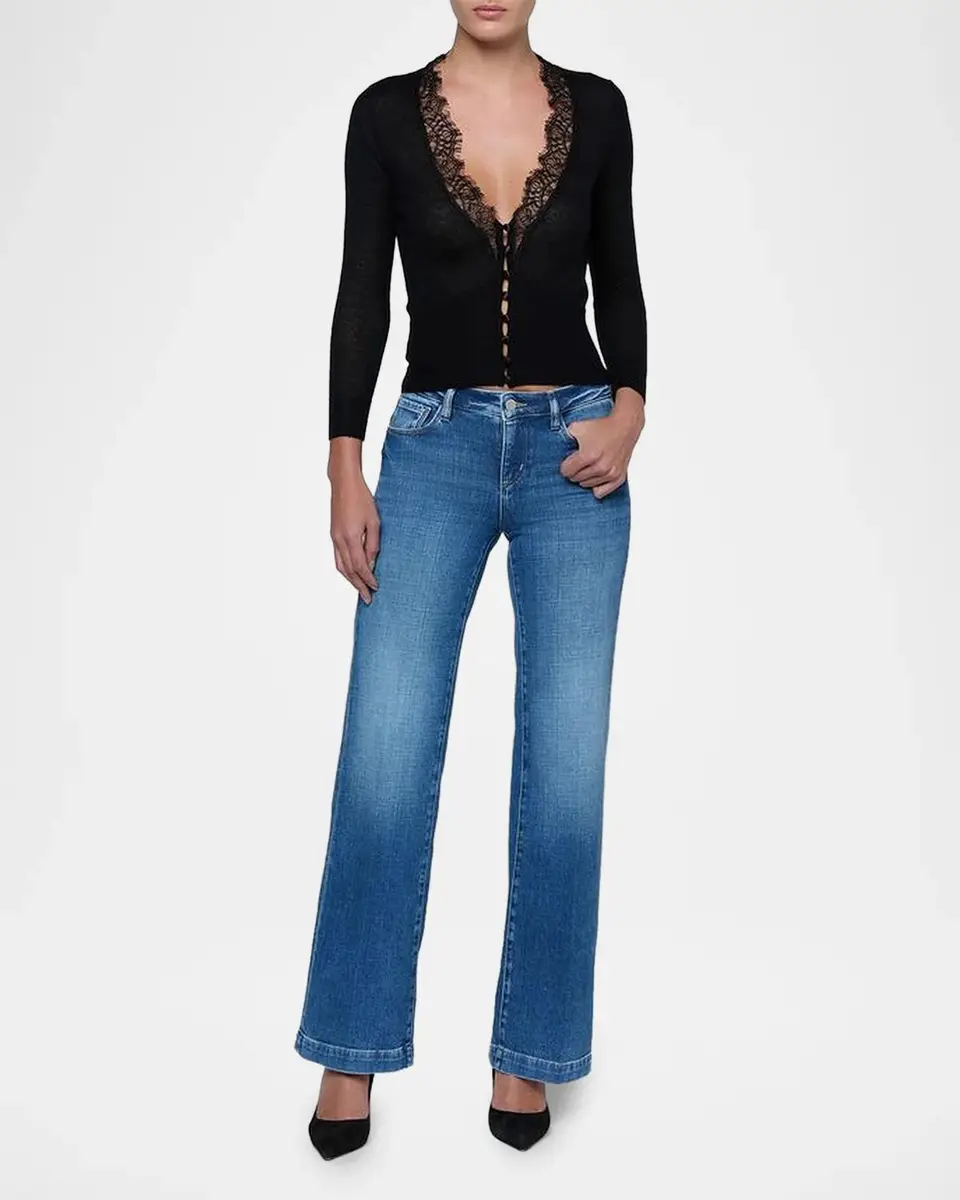 L'Agence Eluna Lace-Trim Cardigan | Thumbnail 2