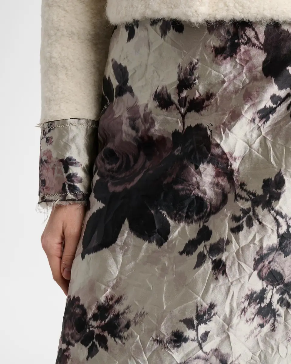 Erdem Floral Metallic Crinkled Midi Skirt | Thumbnail 5 Erdem Floral Metallic Crinkled Midi Skirt | Thumbnail 5