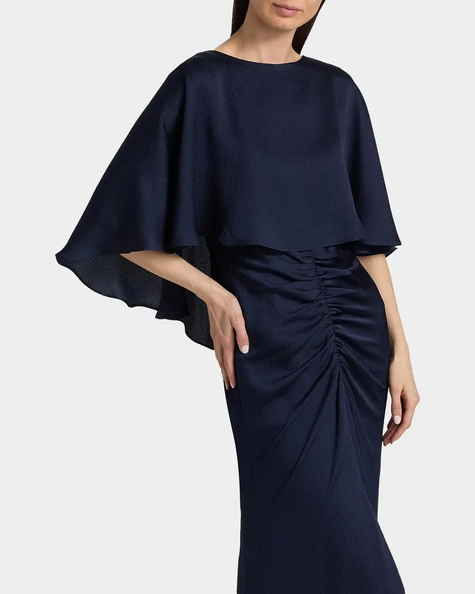 Amsale Capelet Ruched Gown | Thumbnail 5