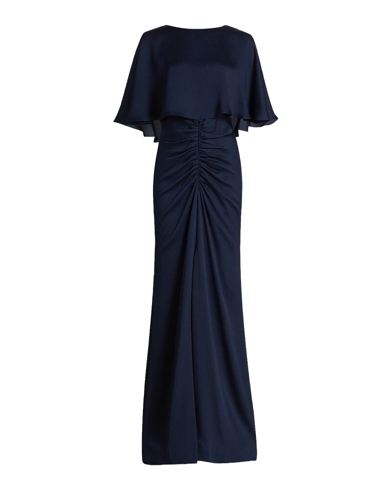 Capelet Ruched Gown Capelet Ruched Gown