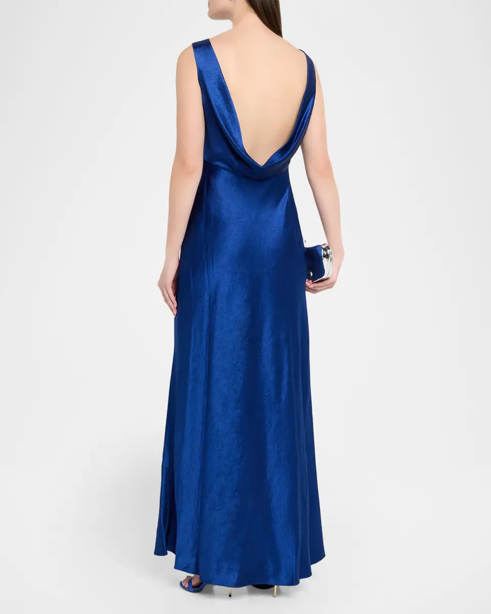 Jason Wu Collection Sleeveless Cowl Backless Satin Maxi Dress | Thumbnail 3 Jason Wu Collection Sleeveless Cowl Backless Satin Maxi Dress | Thumbnail 3
