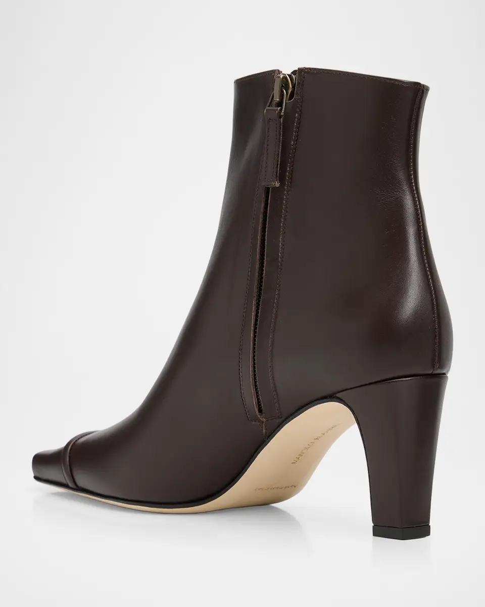 Manolo Blahnik Vivecal Leather Ankle Boots | Thumbnail 4