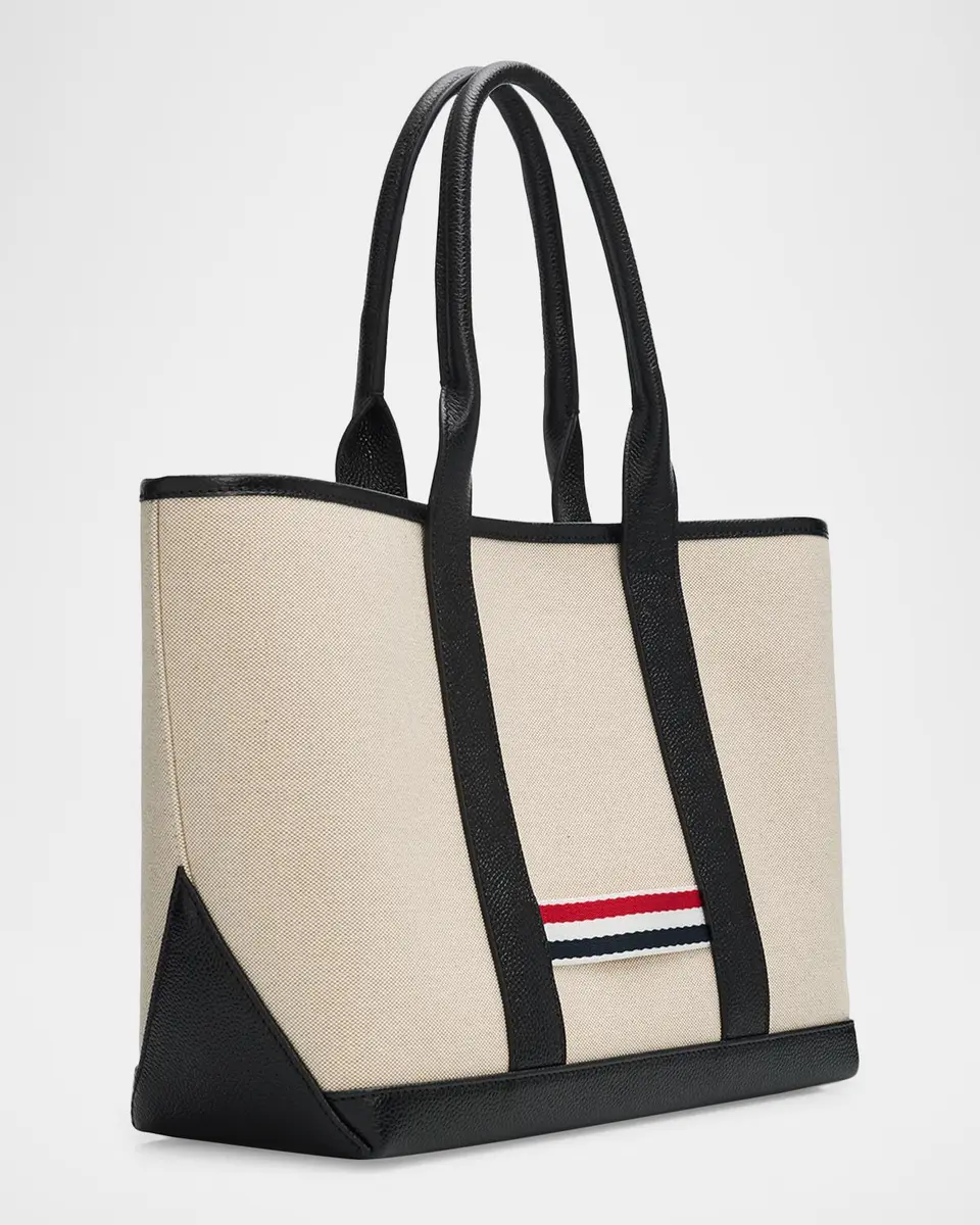 Thom Browne Small Logo Cotton Tote Bag | Thumbnail 2