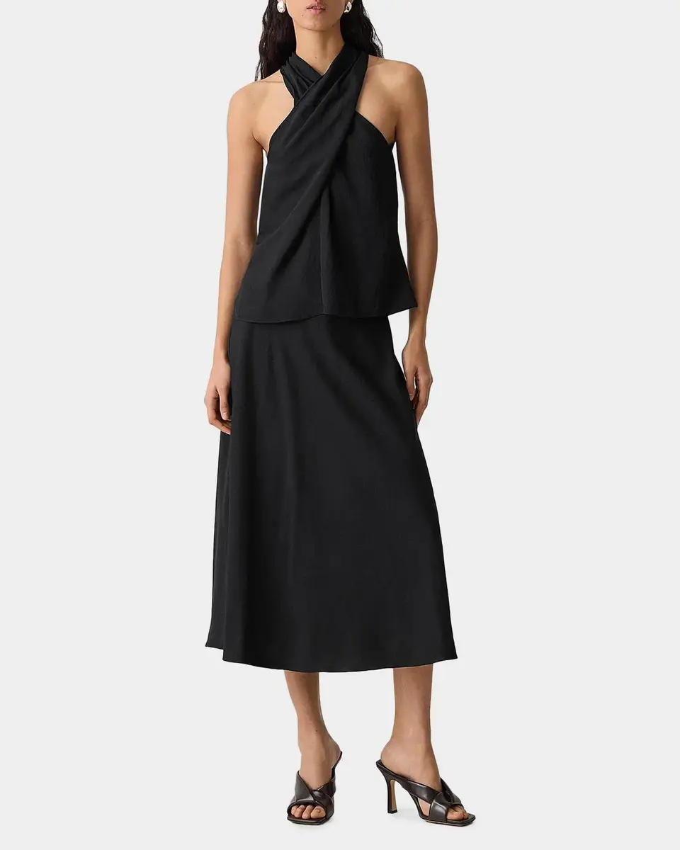Theory Halter Solid Sleeveless Top | Thumbnail 2 Theory Halter Solid Sleeveless Top | Thumbnail 2