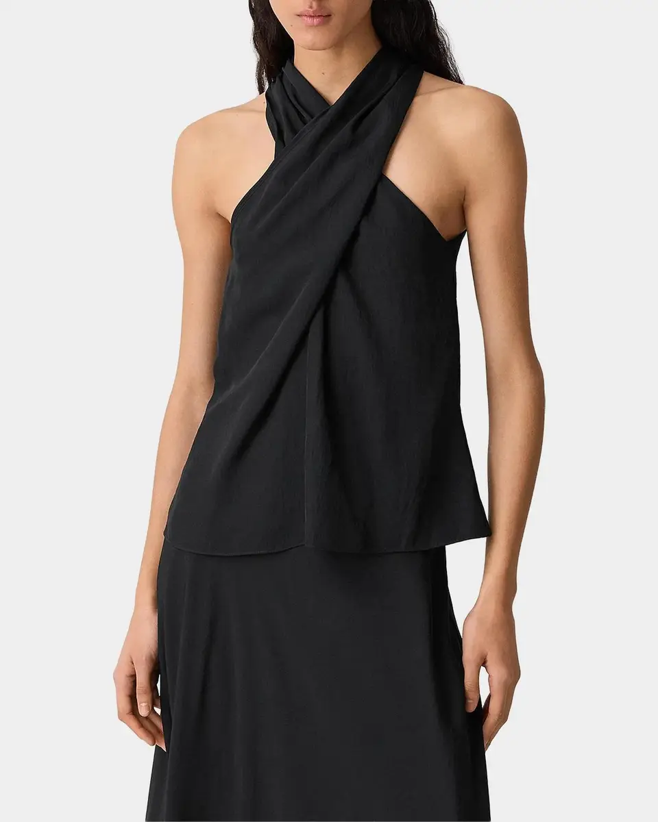 Theory Halter Solid Sleeveless Top | Thumbnail 4 Theory Halter Solid Sleeveless Top | Thumbnail 4