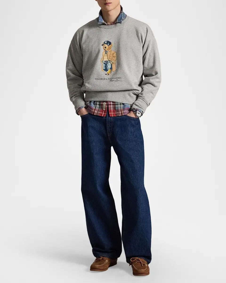 Polo Ralph Lauren Men's Vintage Fit Polo Bear Fleece Sweatshirt | Thumbnail 2 Polo Ralph Lauren Men's Vintage Fit Polo Bear Fleece Sweatshirt | Thumbnail 2