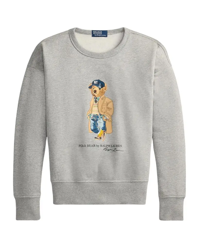 Polo Ralph Lauren Men's Vintage Fit Polo Bear Fleece Sweatshirt | Image 1 Polo Ralph Lauren Men's Vintage Fit Polo Bear Fleece Sweatshirt | Image 1