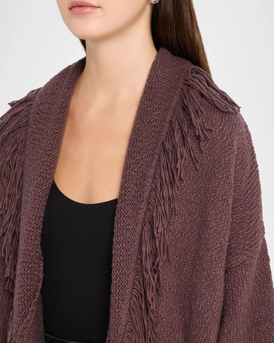 Autumn Cashmere Fringe-Trim Cotton Knit Cardigan | Thumbnail 5 Autumn Cashmere Fringe-Trim Cotton Knit Cardigan | Thumbnail 5