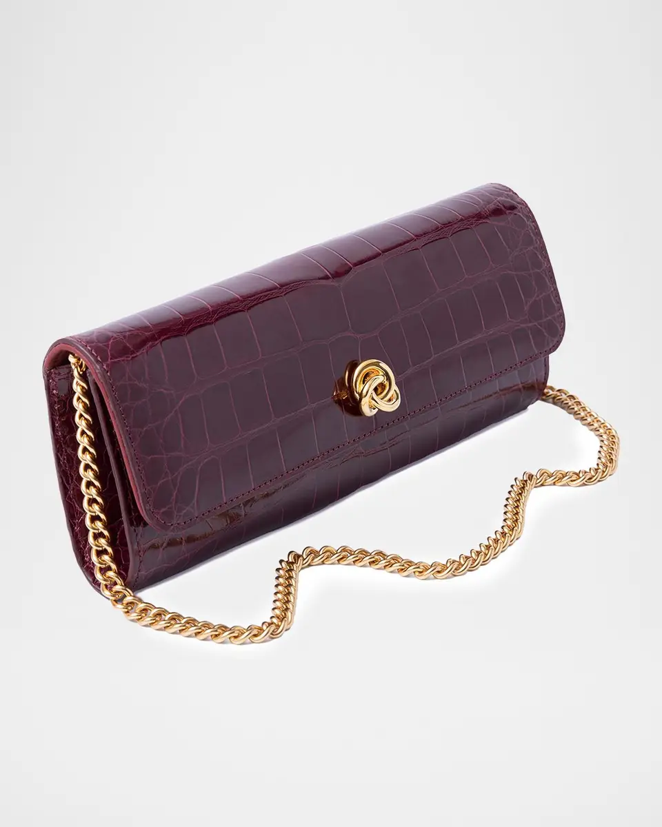 MICHELLE WILHITE Mini Robbie Embossed Leather Flap Clutch Bag | Thumbnail 2 MICHELLE WILHITE Mini Robbie Embossed Leather Flap Clutch Bag | Thumbnail 2