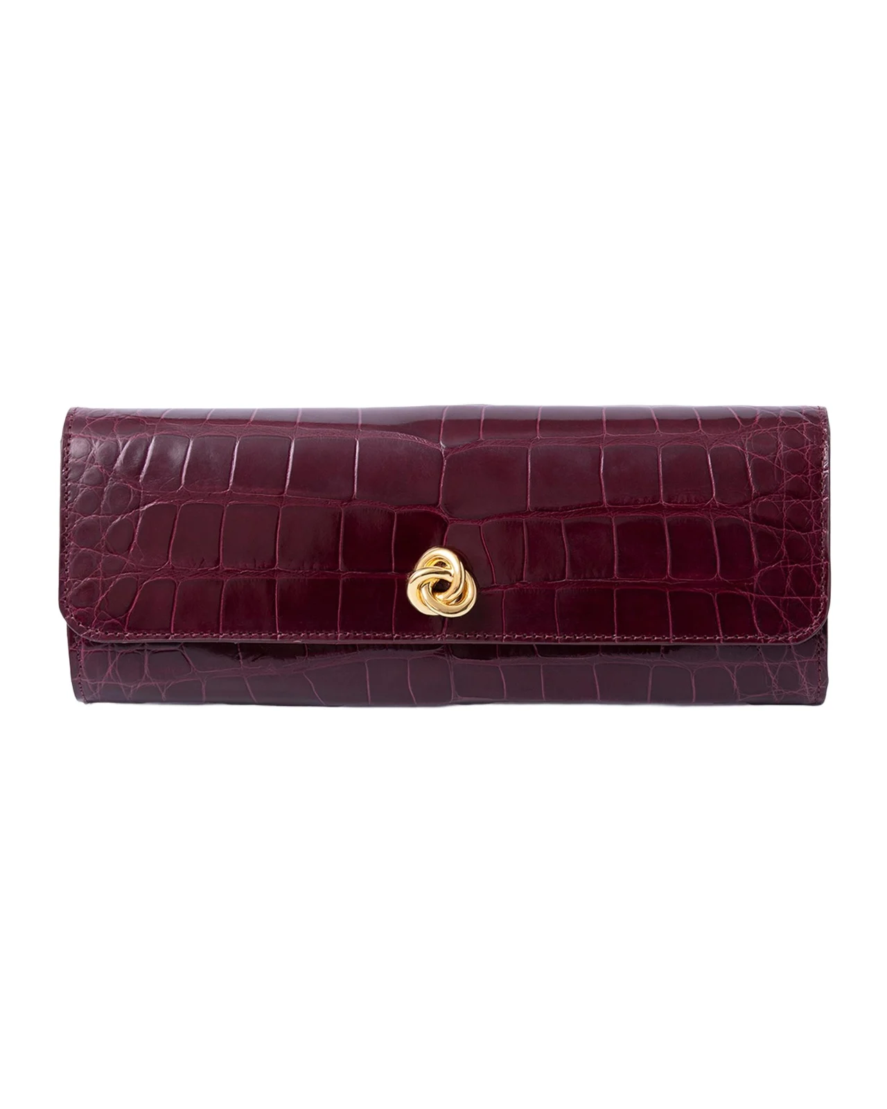 Mini Robbie Alligator Leather Flap Clutch Bag